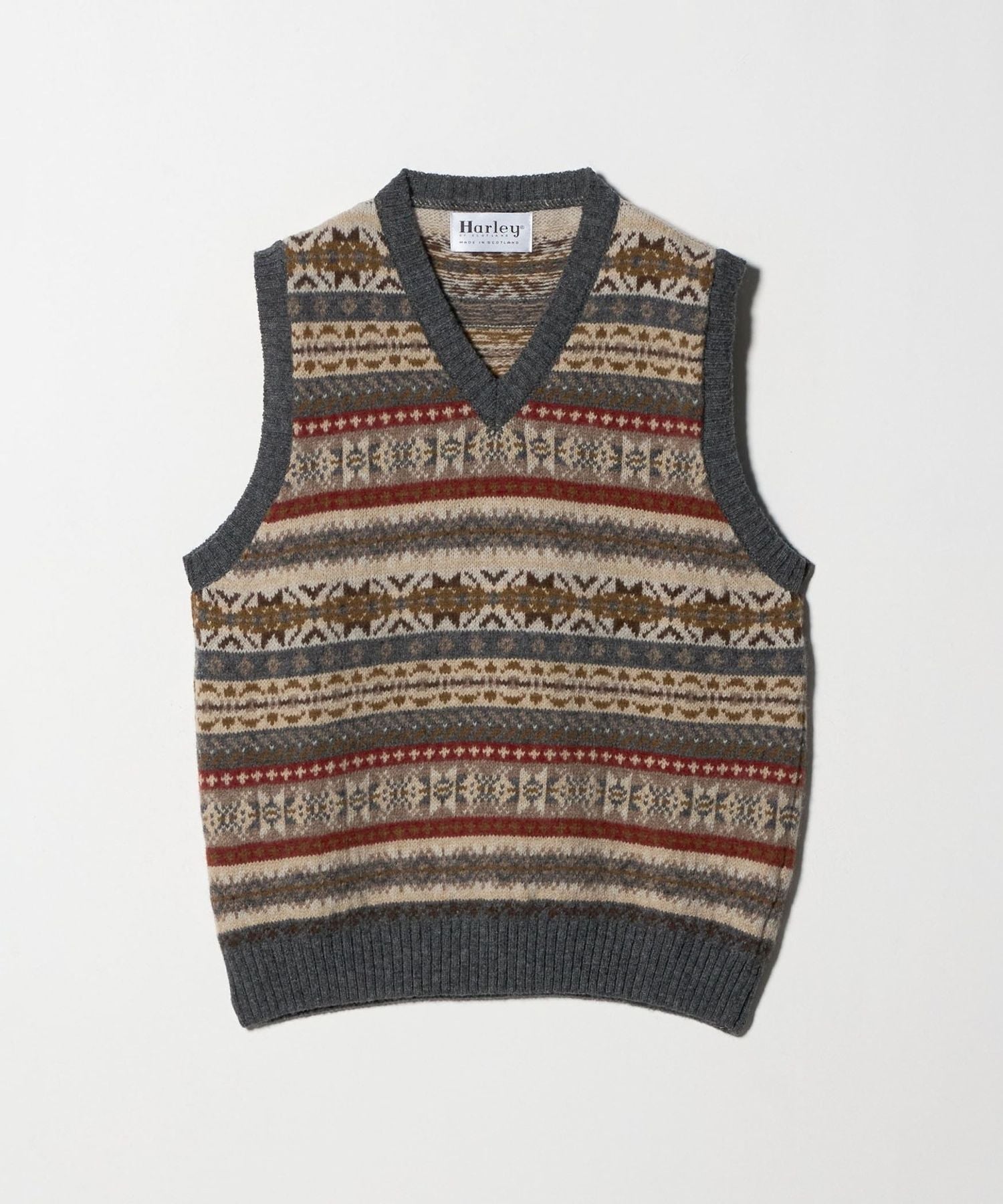 HARLEY OF SCOTLAND＞フェアアイル ニットベスト