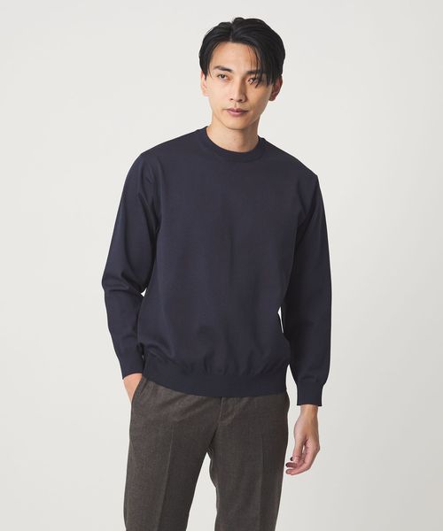 green label relaxing/A＋ MOULINE ポリエステル クルーネック ニット ―ウォッシャブル―/ニット / セーター