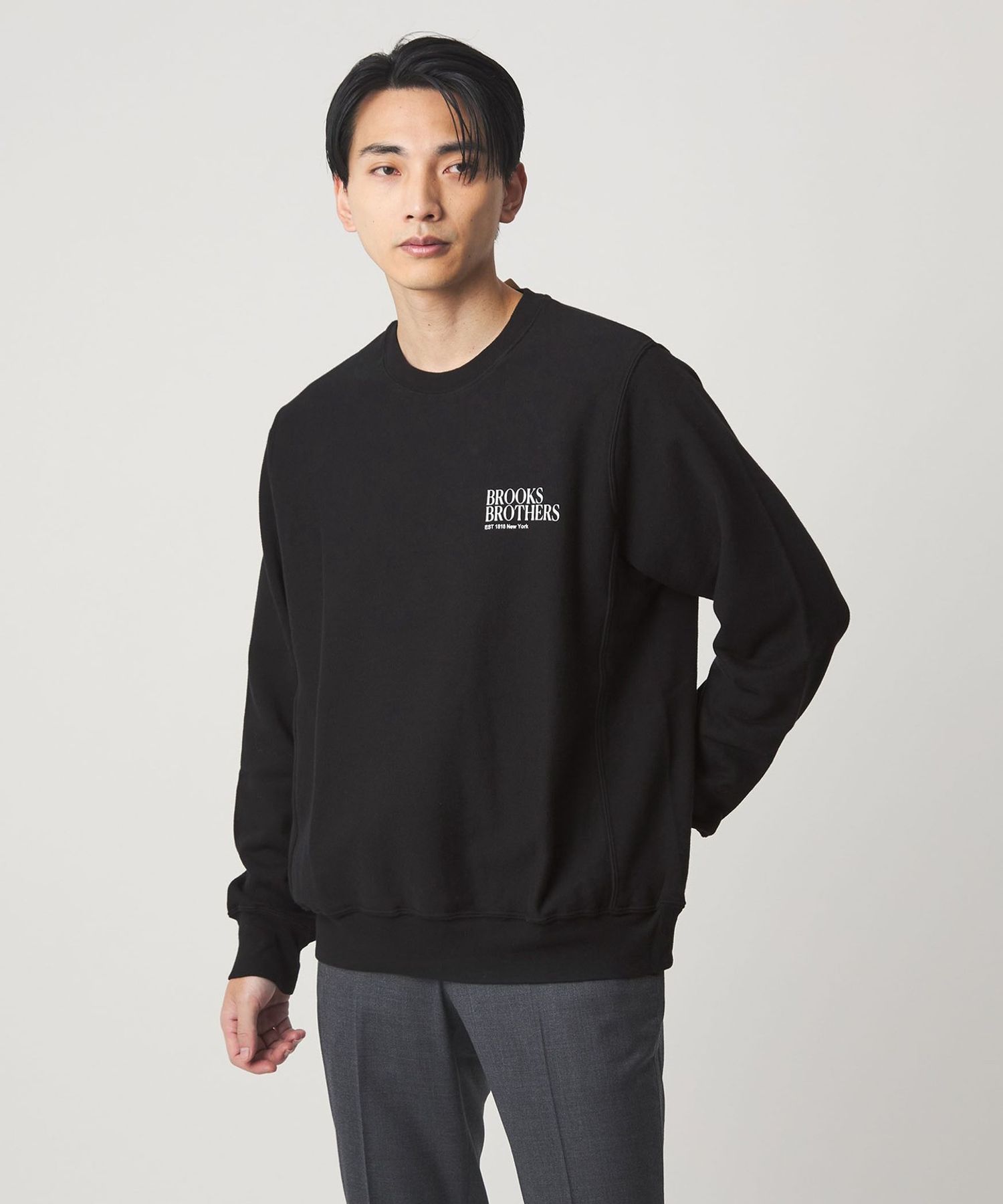 Brooks Brothers＞ロゴ クルーネック スウェットシャツ