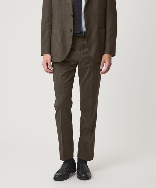 green label relaxing/GLR CLOTH フラノ柄 アジャスター スラックス ―ストレッチ―/セットアップ パンツ