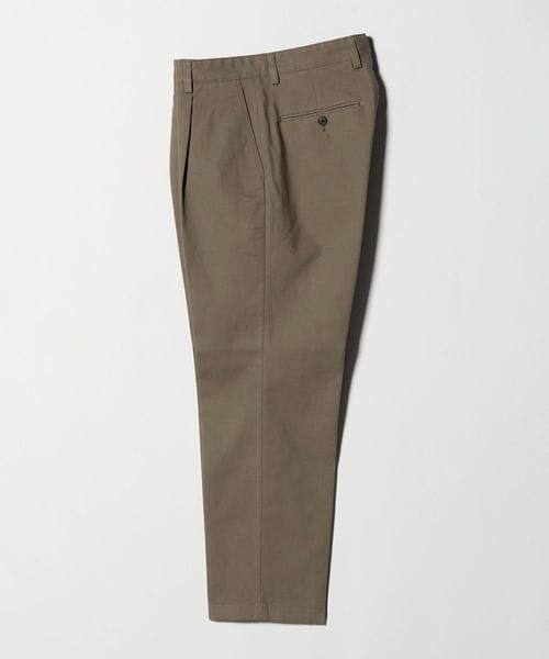 green label relaxing/DC コットン 1プリーツ ストレート ドレスチノ パンツ/スラックス