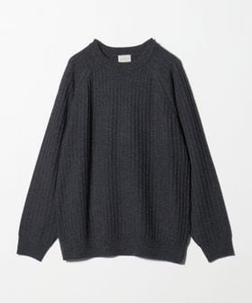 green label relaxing/シルク ミックス リブ クルーネック ニット/ニット / セーター