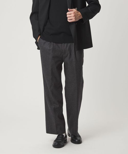 green label relaxing/DC W/N 2プリーツ ワイド スラックス/スラックス