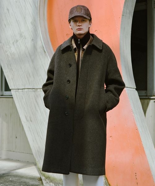 green label relaxing/Ballis バリス モッサー バルカラー ブラウン ステンカラーコート/ステンカラーコート