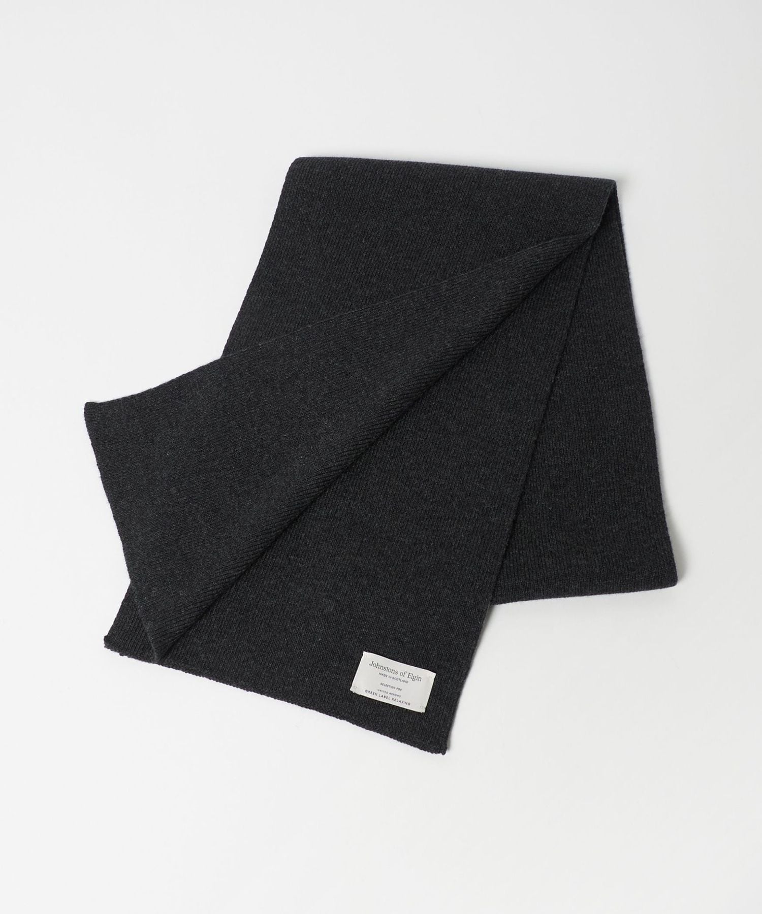 別注】＜Johnstons of Elgin＞GLR ウールカシミヤ リブ マフラー