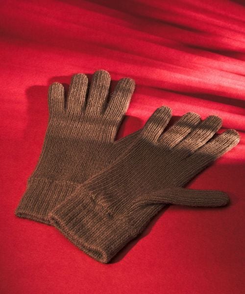 Johnstons of Elgin/【別注】＜Johnstons of Elgin＞GLR ウールカシミヤ リブ グローブ/グローブ / 手袋
