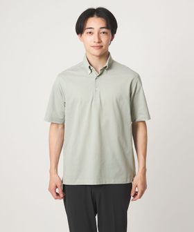 green label relaxing/DUADRY clean バーズアイ ボタンダウン ビズポロ ポロシャツ ―吸水速乾・抗菌―/ポロシャツ