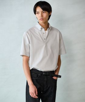 green label relaxing/DUADRY clean バーズアイ ボタンダウン ビズポロ ポロシャツ ―吸水速乾・抗菌―/ポロシャツ
