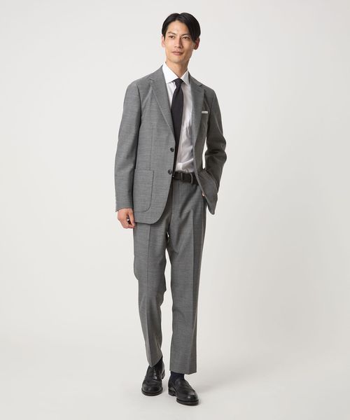 UNITED ARROWS ブラウングレーセットアップ A＋ TWPU ホームスパン スタンダード イージー スラックス