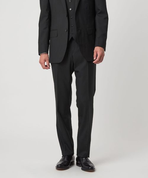 green label relaxing/REDA トロピカル 無地 スリム ノープリーツ スーツパンツ/セットアップ パンツ