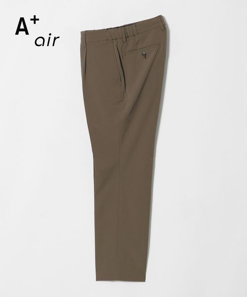 green label relaxing/A＋ air ポリエステル ミニ チェック 1プリーツ スラックス/スラックス