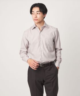green label relaxing/コットン チェック ワイドカラー ドレスシャツ ―イージーアイロン―/シャツ / ブラウス