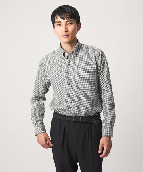 green label relaxing/エブリット コットンオックス ギンガムチェック スナップ ボタンダウン シャツ ―イージーアイロン―/シャツ / ブラウス