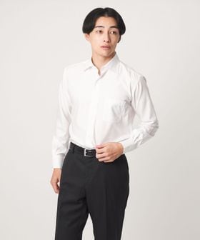 green label relaxing/コットン ヘリンボーン ワイドカラー ドレスシャツ ―形態安定―/シャツ / ブラウス