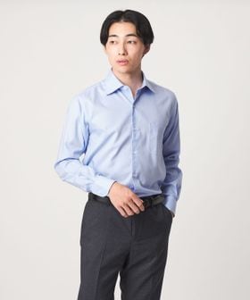 green label relaxing/コットン ヘリンボーン ワイドカラー ドレスシャツ ―形態安定―/シャツ / ブラウス