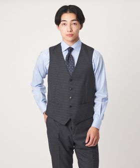 green label relaxing/REDA ハウンドトゥース スリム 5B スーツベスト/スーツ ベスト
