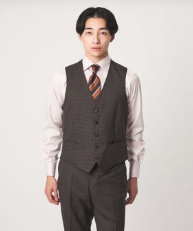green label relaxing/REDA ハウンドトゥース スリム 5B スーツベスト/スーツ ベスト