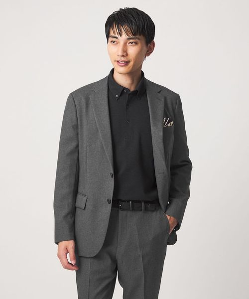 green label relaxing/A＋ ポリエステル シャークスキン 2B スタンダード セットアップ ジャケット ―ストレッチ―/セットアップ ジャケット
