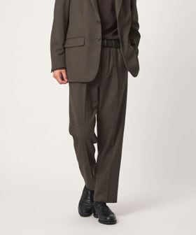 green label relaxing/A＋ TWPU ヘリンボーン リラックス イージー 1プリーツ セットアップ パンツ スラックス ―ストレッチ―/セットアップ パンツ