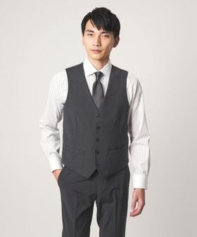 green label relaxing/A＋ TWPU トロピカル無地 スリム 5B セットアップ ベスト ―ウォッシャブル―/スーツ ベスト