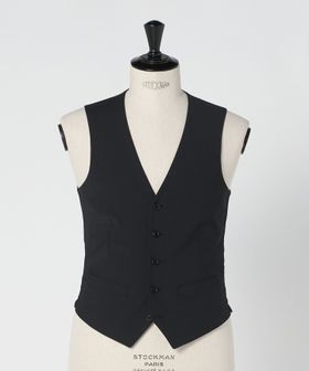 green label relaxing/A＋ TWPU トロピカル無地 スリム 5B セットアップ ベスト ―ウォッシャブル―/スーツ ベスト