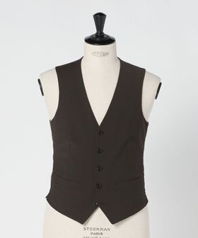 green label relaxing/A＋ TWPU トロピカル無地 スリム 5B セットアップ ベスト ―ウォッシャブル―/スーツ ベスト