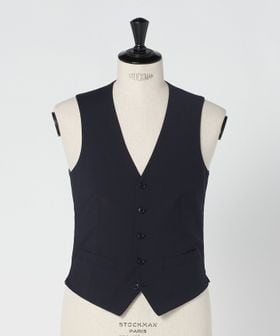 green label relaxing/A＋ TWPU トロピカル無地 スリム 5B セットアップ ベスト ―ウォッシャブル―/スーツ ベスト