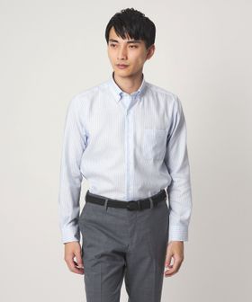 green label relaxing/エブリット コットンオックス ストライプ スナップ ボタンダウン シャツ ―イージーアイロン―/シャツ / ブラウス