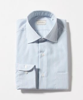 green label relaxing/コットン ストライプ ワイドカラー ドレスシャツ ―イージーアイロン―/シャツ / ブラウス