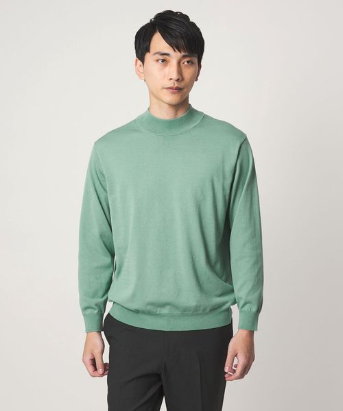 green label relaxing/MTB コットン ハイゲージ モックネック ニット/ニット / セーター