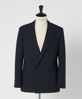 green label relaxing/A＋ ポリエステル シャークスキン ダブルブレスト 4B スタンダード セットアップ ジャケット ―ウォッシャブル・ストレッチ―/セットアップ ジャケット