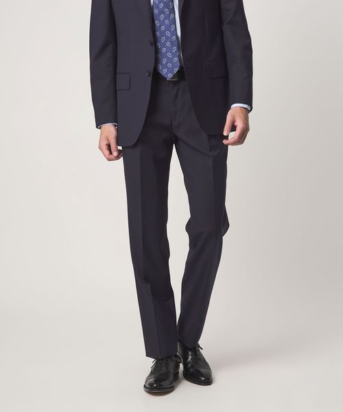 green label relaxing/GUABELLO モヘヤ混トロピカル HX 1プリーツ スーツパンツ/セットアップ パンツ