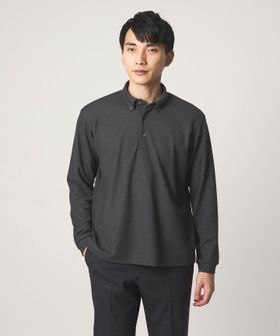 green label relaxing/メランジ カノコ ニュー ボタンダウン 長袖 ポロシャツ/ポロシャツ