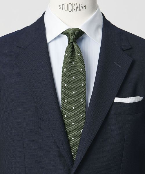 green label relaxing/GLR ポリエステル ウォッシャブル ニット ドット ネクタイ ニットタイ/ネクタイ / ボウタイ