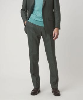 green label relaxing/VITALE BARBERIS CANONICO ラスティック 無地 CLS 1プリーツ スーツパンツ/セットアップ パンツ