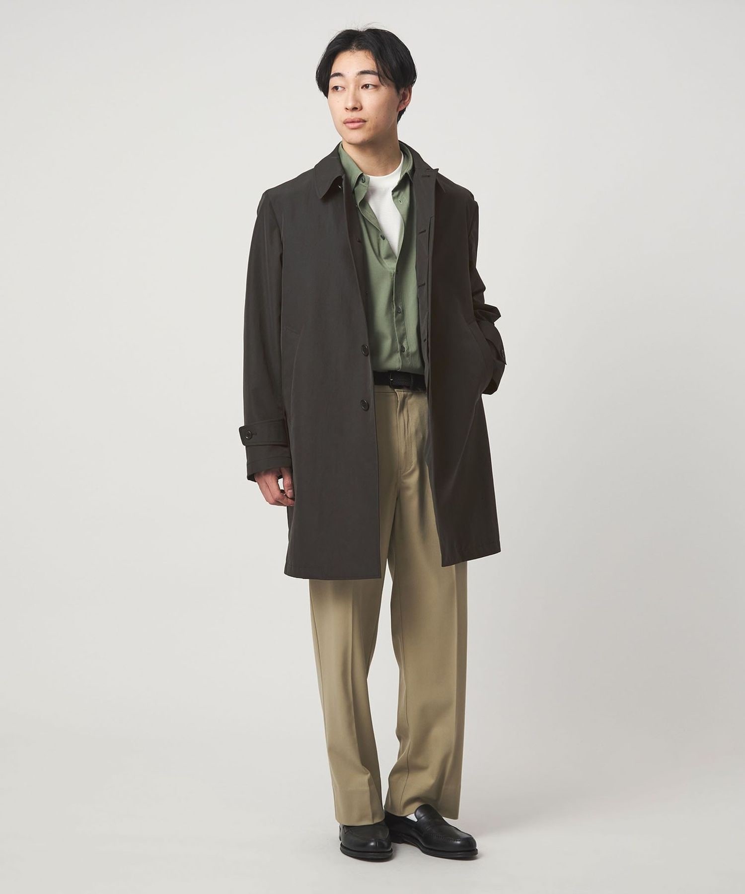 green label relaxing ステンカラーコートMINOTECH A＋ ミノテック スプリング バルカラーコート ステンカラーコート ―撥