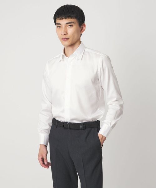 green label relaxing/MADE BY HITOYOSHI ヘリンボーン タブカラー ドレスシャツ/シャツ / ブラウス