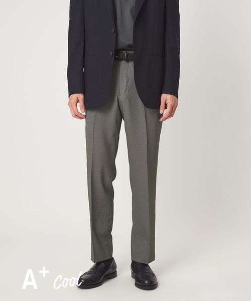 green label relaxing/A＋ COOL ポリエステル バーズアイ スタンダード アジャスター NP スラックス ―ウォッシャブル・ストレッチ・接触冷感・吸水速乾―/スラックス