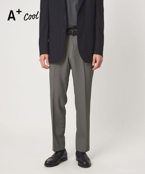 green label relaxing/A＋ COOL ポリエステル バーズアイ スタンダード アジャスター NP スラックス ―ウォッシャブル・ストレッチ・接触冷感・吸水速乾―/スラックス
