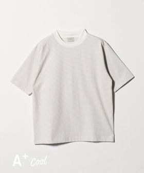 green label relaxing/A＋ COOL ミジンボーダー ビズ クルーネック カットソー Tシャツ ―接触冷感・吸水速乾―/Tシャツ / カットソー