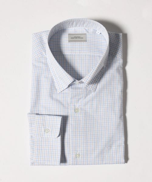 green label relaxing/エブリット TC パナマ チェック スナップ ボタンダウン シャツ ―イージーアイロン・通気性―/シャツ / ブラウス