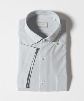 green label relaxing/ポリエステル ラッカン ストライプ スタンダード スナップ ボタンダウン 半袖 シャツ ―ストレッチ・イージーアイロン・吸水速乾―/シャツ / ブラウス