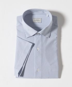 green label relaxing/ポリエステル ラッカン ストライプ スタンダード スナップ ボタンダウン 半袖 シャツ ―ストレッチ・イージーアイロン・吸水速乾―/シャツ / ブラウス