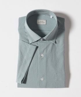green label relaxing/ポリエステル ラッカン ギンガムチェック スタンダード スナップ ボタンダウン 半袖 シャツ ―ストレッチ・イージーアイロン・吸水速乾―/シャツ / ブラウス