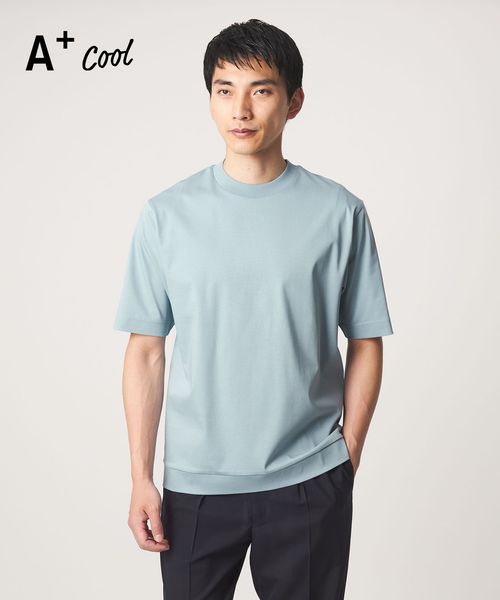 green label relaxing/A＋ COOL スムース クルーネック カットソー ―接触冷感・抗菌―/Tシャツ / カットソー
