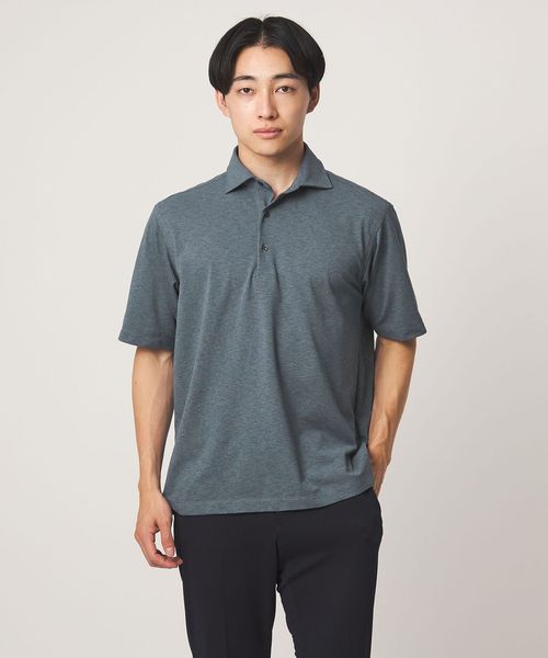 green label relaxing/プライムフレックス ドット メッシュ カッタウェイ ビズポロ ポロシャツ ―ストレッチ・吸水速乾・通気性―/ポロシャツ