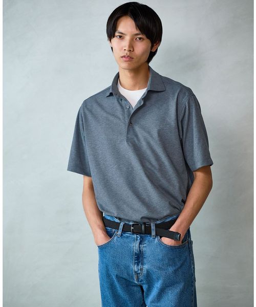 green label relaxing/プライムフレックス ドット メッシュ カッタウェイ ビズポロ ポロシャツ ―ストレッチ・吸水速乾・通気性―/ポロシャツ