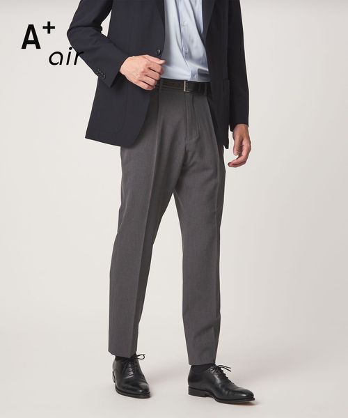green label relaxing/A＋ air メッシュ スタンダード 1プリーツ スラックス ―ストレッチ・吸水速乾―/スラックス
