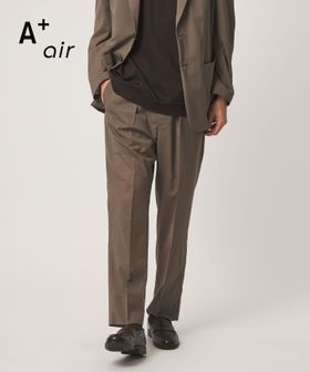 green label relaxing/A＋ air TWトロピカル 無地 リラックス イージー 1プリーツ セットアップ パンツ スラックス ―ウォッシャブル・通気性―/セットアップ パンツ