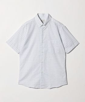 green label relaxing/エブリット TC パナマ チェック スタンダード ボタンダウン ショートスリーブ シャツ ―イージーアイロン・通気性―/シャツ / ブラウス